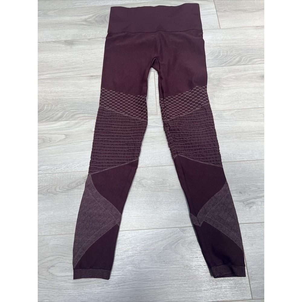 SPANX Look at Me Now Seamless Moto Leggings in Wine - Size Medium - Picture 3 of 5